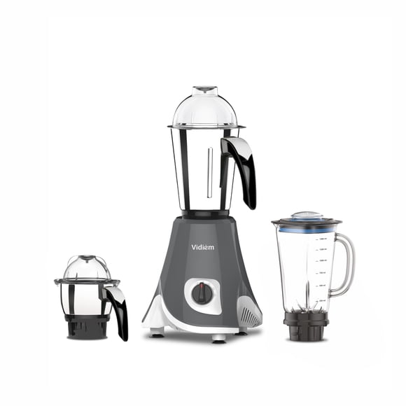 Vidiem Eva Twin Blend Pro 650W 110V Mixer Grinder with Stainless Steel & Transparent Jars | UL Certified | USA & Canada