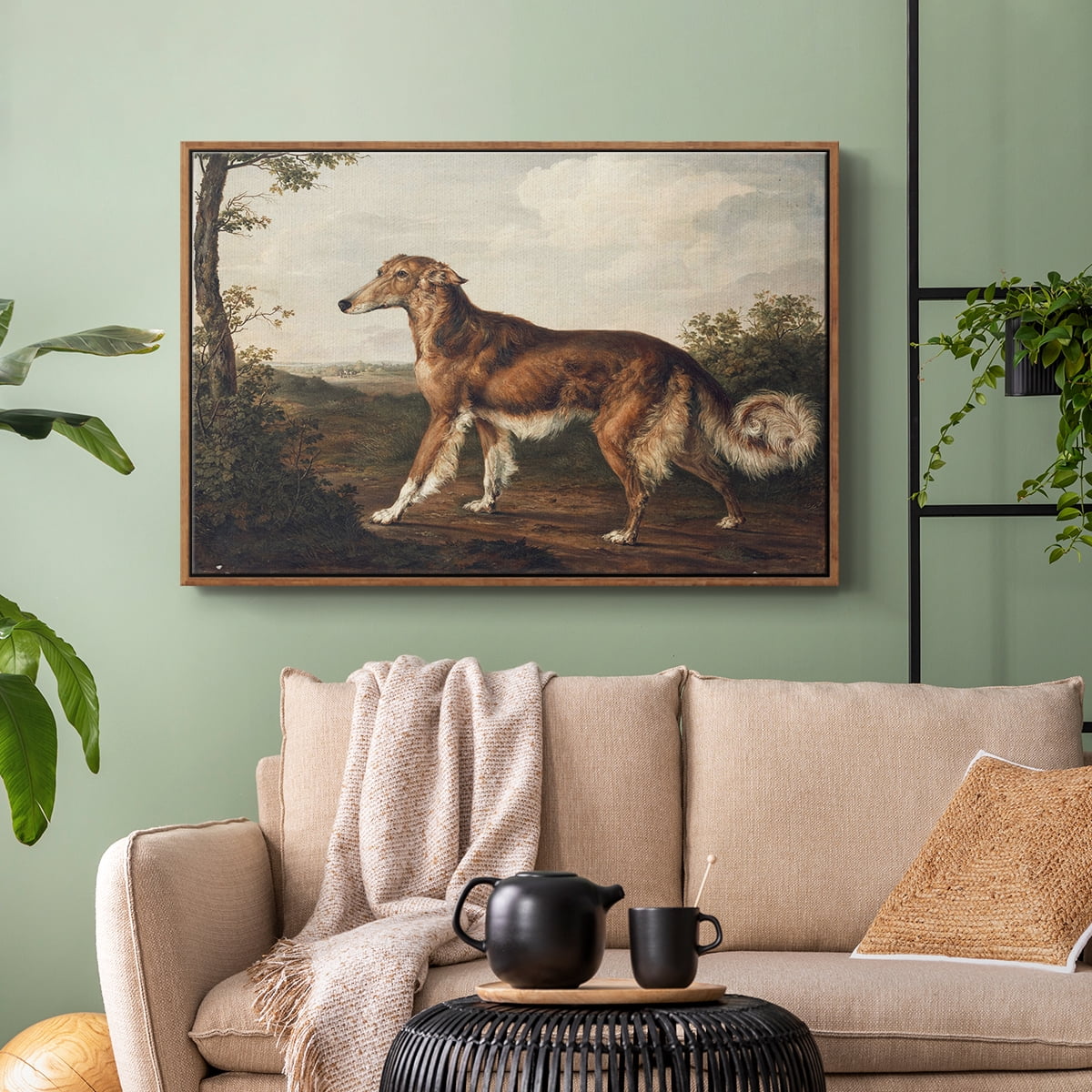 Vintage Animal Print-VII By Wexford Home Framed in Walnut Wood Gallery Wrapped Canvas 17 in. x 25 in.