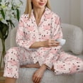 thumbnail image 6 of Saiise Pig Print Women Soft Pajama Sets,Long Sleeve Sleepwear Button Up 2-Piece Pjs Lounge Sets-Medium, 6 of 7