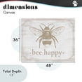 thumbnail image 4 of Stupell Industries Rustic Lodge Bee Happy with Rustic Border Canvas Art, 48 x 36, by Lettered and Lined, 4 of 8