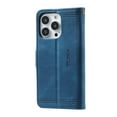 thumbnail image 5 of Mantto Compatible with iPhone 12 Pro Max Case, Wallet Flip Cover with Card Holder and Wrist Strap PU Leather Kickstand Caredit Card Classic Phone Case Cover for iPhone 12 Pro Max 6.7 inch,Blue, 5 of 9
