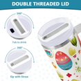 thumbnail image 4 of JSTEL Easter Eggs & Flower 30 oz Tumbler Stainless Steel Water Bottle Vacuum Insulated Cup with Straw Lid & Handle For Travel Car Cup Holder, 4 of 8