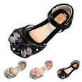 thumbnail image 4 of Huowey Fashion Spring And Summer Children Dance Shoes Girls Dress Show Princess Shoes Pearl Rhinestone Bowknot Hook Loop, 4 of 8