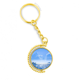 thumbnail image 1 of El agua del océano mar barco Ciencia naturaleza foto Anillo de oro de metal llavero llavero, 1 of 3