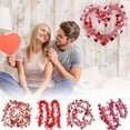 thumbnail image 6 of KCEHTA Valentine's Day Tinsel Garland 6.56 Ft Red Pink Heart Tinsel Garland Metallic Tinsel Twist Garland Glitter Valentines Garland for Christmas Tree Wedding Valentines Day Decorations, 6 of 7