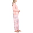 thumbnail image 3 of Muk Luks Lounge Loyalist Sweatshirt and Jogger Set, Peach Fairisle, XL, 3 of 7