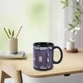thumbnail image 6 of BIMZUC Vintage Drum Shape Coffee Mug 11 oz / 325 ml Ceramic Stainless Steel Cup with Spoon for Hot Cold Beverages Novelty Tea Cup Home Office Drinkware Black, 6 of 6