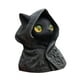 thumbnail image 2 of Figura de gato gótico con capucha, adorno coleccionable, estatua decorativa creativa de resina Ojos amarillos, 2 of 9