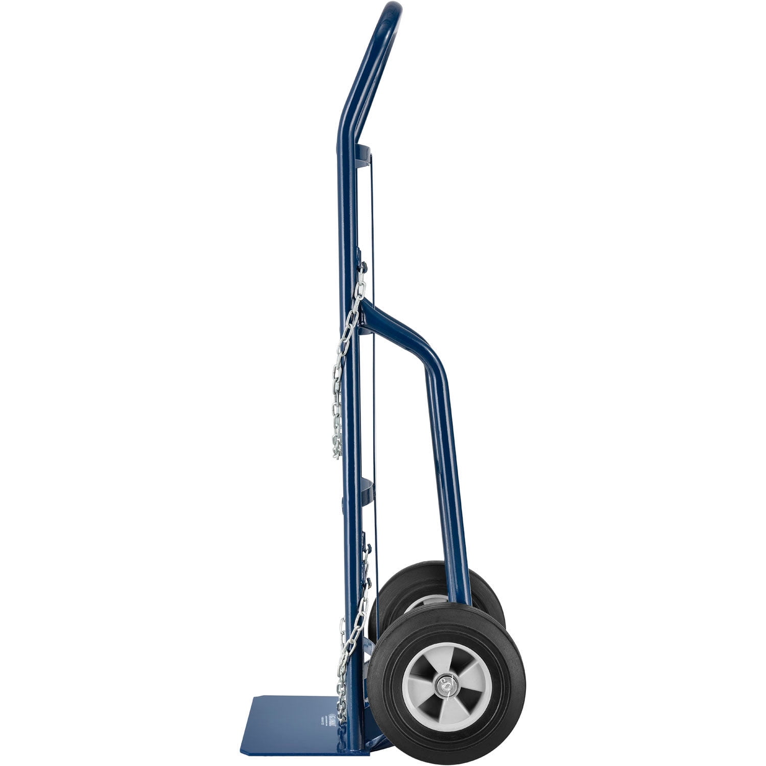 Single Cylinder Hand Truck with Curved Handle, 10" Semi-Pneumatic Wheels, 500 Lb. Cap, 47"H