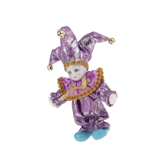 Thinsony Clown Arlequin pour Accessoires de Cirque Portant des Tenues Drôles Cadeaux de Noël en Porcelaine Poupée Unique et Noël Type 5