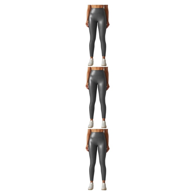 Qarigey Mallas de cuero para mujer, pantalones pitillo de Yoga de cintura alta, sin grietas, pantalones ajustados de realce, medias sexis de Type1 NO1