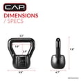 thumbnail image 4 of CAP Barbell Cast Iron Kettlebell, Home Gym Strength Training Weight, 30 LB, 4 of 8
