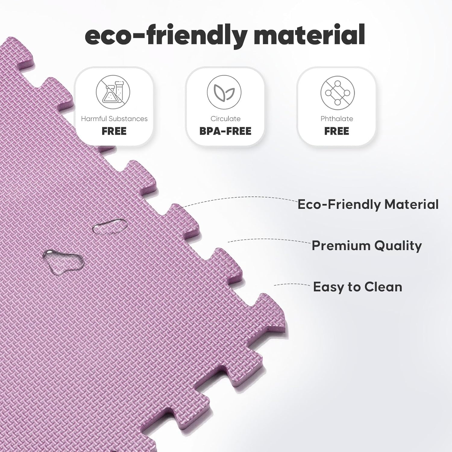 Home Gym Mat, Puzzle Exercise Mat, EVA Interlocking Foam Floor Tiles for Home Workout Equipment - Blue, 24 in x 24 in x ½ in - (Pink, 24 Pack(96 SQ FT))