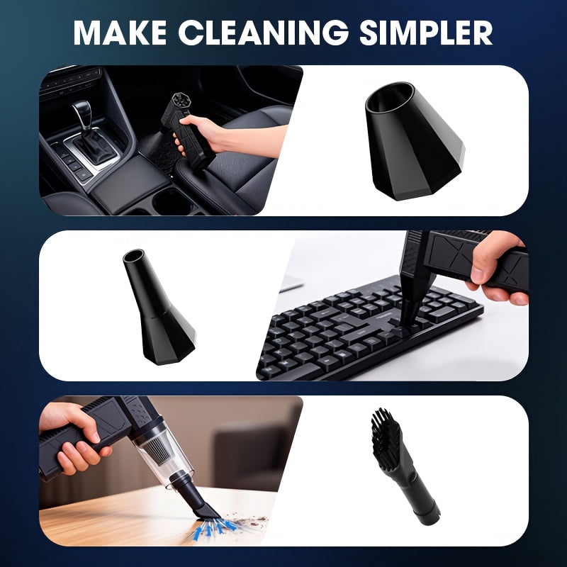150,000RPM High-Speed Turbo Fan, Portable Handheld Blower with 4 Speeds, Ideal for Keyboard, Car & Home Cleaning, Lightweight, Large Battery, Durable, Powerful Airflow