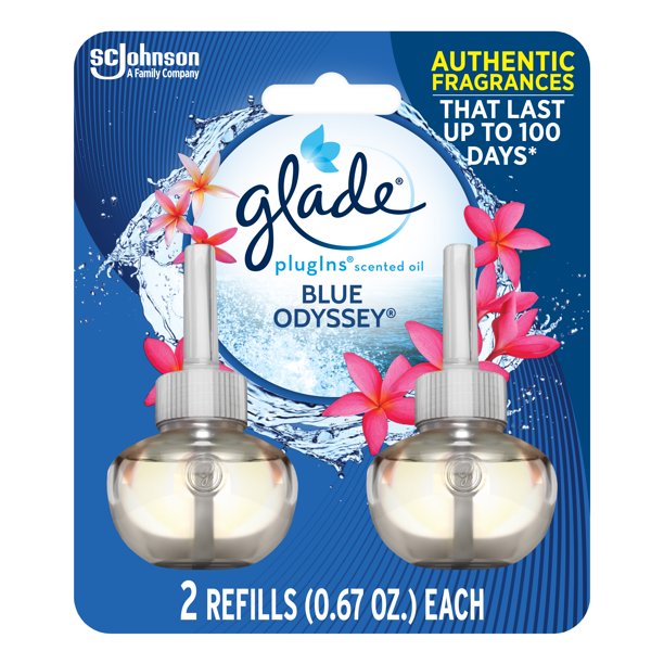 Glade PlugIns Refill 3 CT, Blue Odyssey, 2.01 FL. OZ. Total, Scented