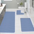 thumbnail image 1 of Feltree 3-Piece Foam Bath Mat Set with Latex Non-Slip Dots, Thick Water-Absorbent Rugs for Bathroom, Machine Washable and Quick-Drying, 1 of 8