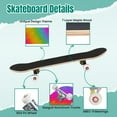 thumbnail image 4 of 31'' Complete Skateboard 7 Layer Canadian Maple Double Kick Deck Skateboards Multicolored glitter gradient Raster version Skate Board for Beginner Adult Gifts, 4 of 5