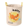 thumbnail image 3 of Uutvery Laundry Basket,Cute Animal Baskets Collapsible Dirty Clothes,Personalized Easter Baskets,Round Laundry Hamper Storage Basket Laundry Organizer,Clothes and Toys Bin with Handles, 3 of 7