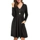 thumbnail image 1 of Vestido de cintura ajustada para mujer Vestido de manga larga con cuello en V para mujer Diseño de línea A drapeado ANGGREK  Otros, 1 of 6
