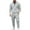 Light Gray, variant on Men's Winter 2-Piece Set, Quarter-Zip Stand Collar Fleece Sweatshirt with Multi Pockets and Cargo Jogger Pants, Casual Workwear For Cold Weather,Beige,L