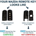 thumbnail image 2 of HQRP Remote Key Fob Shell Case Keyless Entry W/ 4 Buttons for Mazda 3 / CX-9 2010 2011 2012 2013, 2 of 7