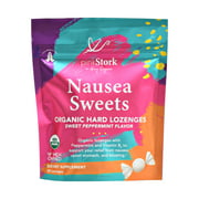 Pink Stork Nausea Sweets: Lite Peppermint, Organic Hard Candy, Nausea Relief   Morning Sickness Relief for Pregnant Women   Bloating   Digestion   Migraine Relief, Vitamin B, Women-Owned, 30 Lozenges