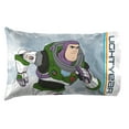 thumbnail image 4 of Buzz Lightyear Inner Space Kids 4-Piece Full Sheet Set, Microfiber, White, Disney, 4 of 7
