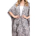 thumbnail image 4 of Lana Roux Women's Leopard Print Soft Cover-Up Kimono (One Size, Coffee), 4 of 5