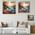 thumbnail image 4 of Designart "Seashore Papercut Coastal Sunlit painting I" Nautical & Beach Floater Framed Canvas Print, 4 of 7