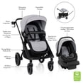 thumbnail image 2 of Evenflo Transformer Stroller to Wagon Travel System Featuring LiteMax NXT Infant Car Seat (Fog Gray), 2 of 7