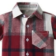 thumbnail image 5 of Ulanda Boys Short Sleeve Plaid Shirt Toddler Button Down Dress Shirts Summer Checkered Clothes for 1-8 Years (Red, 2-3 Years), 5 of 5