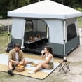 thumbnail image 4 of REDCAMP Canopy Camping Tent-Inner Tent (Frame/Top NOT Included) | Camping Cube Tent for 10"x10" Pop Up Canopy with Mesh Window, Converts Straight Leg Canopy into Camping Shelter, 4-6 Person, 4 of 10
