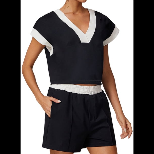 Pantalones Cortos Deportivos de Yoga y Danza para Mujer, de Verano, para Ciclismo, Senderismo, Color Negro, Talla M