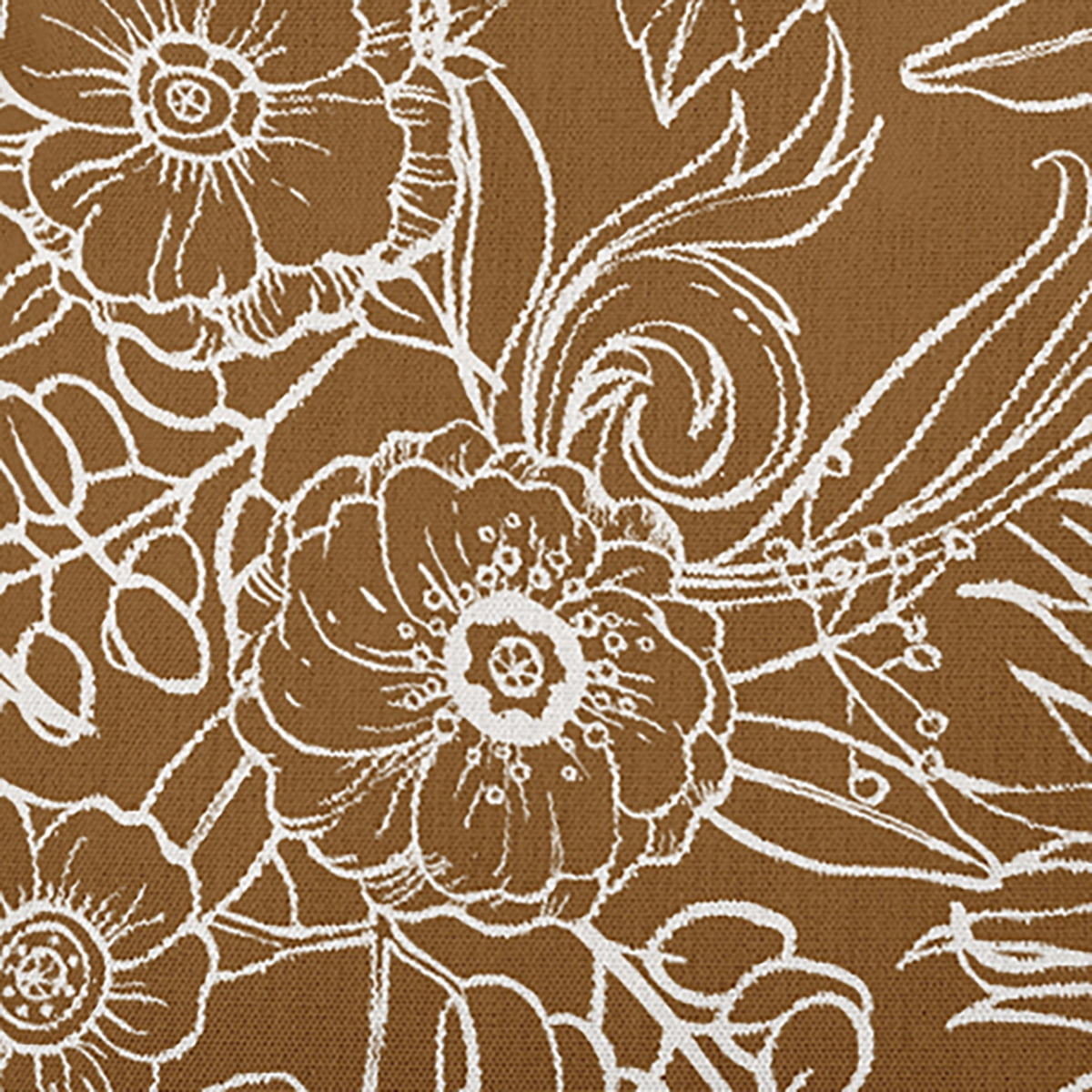 20"x14" Simply Daisy Zentangle Poly Accent Pillow, Brown Qty 1
