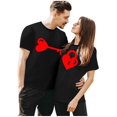 thumbnail image 2 of Valentine T-Shirt, Valentine'S Day Matching Pajama His And Hers Anniversary Sweaters Couple Valentine'S Day Shirts Hoodie For Girlfriend Anniversary Tshirts Shirts For Family Outfits Women Black XL, 2 of 6