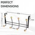 thumbnail image 6 of Over The Door Hook Rack Black Finish with 8 Natural Wooden Ball Ends, 6 of 7