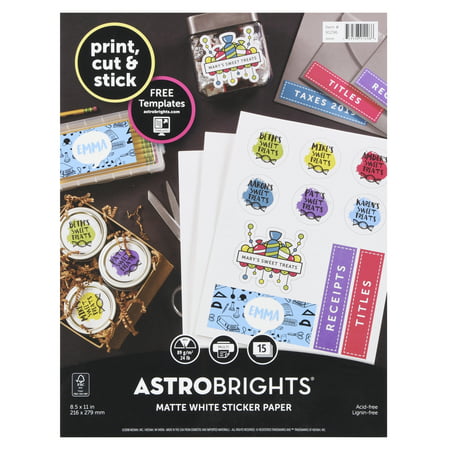 Astrobrights Sticker Paper, 8.5