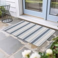 thumbnail image 2 of Blue Beige Doormat Outdoor Entrance 20"x31.5", Modern Abstract Gradient Vertical Stripes Absorb Moisture Dirt Door Mats, Non-Slip Rubber Backing Floor Mats Indoor, Low-Profile Front Door Rugs, 2 of 9
