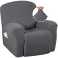 thumbnail image 1 of Super Stretch Recliner Couch Covers Chair Cover Form Fitted Non Slip Reclining Slipcovers for Standard Large Recliner, Soft Thick, 1 of 7