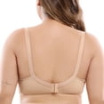 thumbnail image 5 of Plus Size Women Lace Gather Push Up Bra Underwire Embroidery Floral Adjustable Straps D-cup Bra 34-46, 5 of 8
