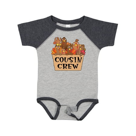 

Inktastic Cousin Crew Cute Turkey Family Gift Baby Boy or Baby Girl Bodysuit