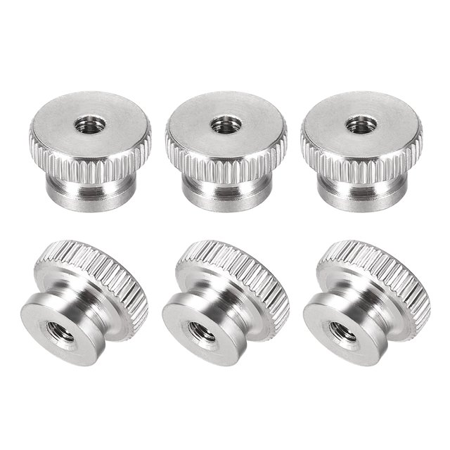 Tuercas de pulgar estriadas Unique Bargains, perillas redondas M3 con acero inoxidable 304 M3 6
