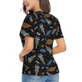 thumbnail image 2 of Goofa Space Rocket Pattern Women's Slim-Fit Short-Sleeve V-Neck T-Shirt,Classic-Fit Short-Sleeve V-Neck T-Shirt-3X-Large, 2 of 5