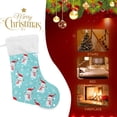 thumbnail image 4 of Coolnut 17.7 Inch Christmas Stockings, 1 PCS Winter Christmas Snowflake Snowman Presonalized Large Stocking Sock for Family Holiday Xmas Party Decorations, 4 of 7