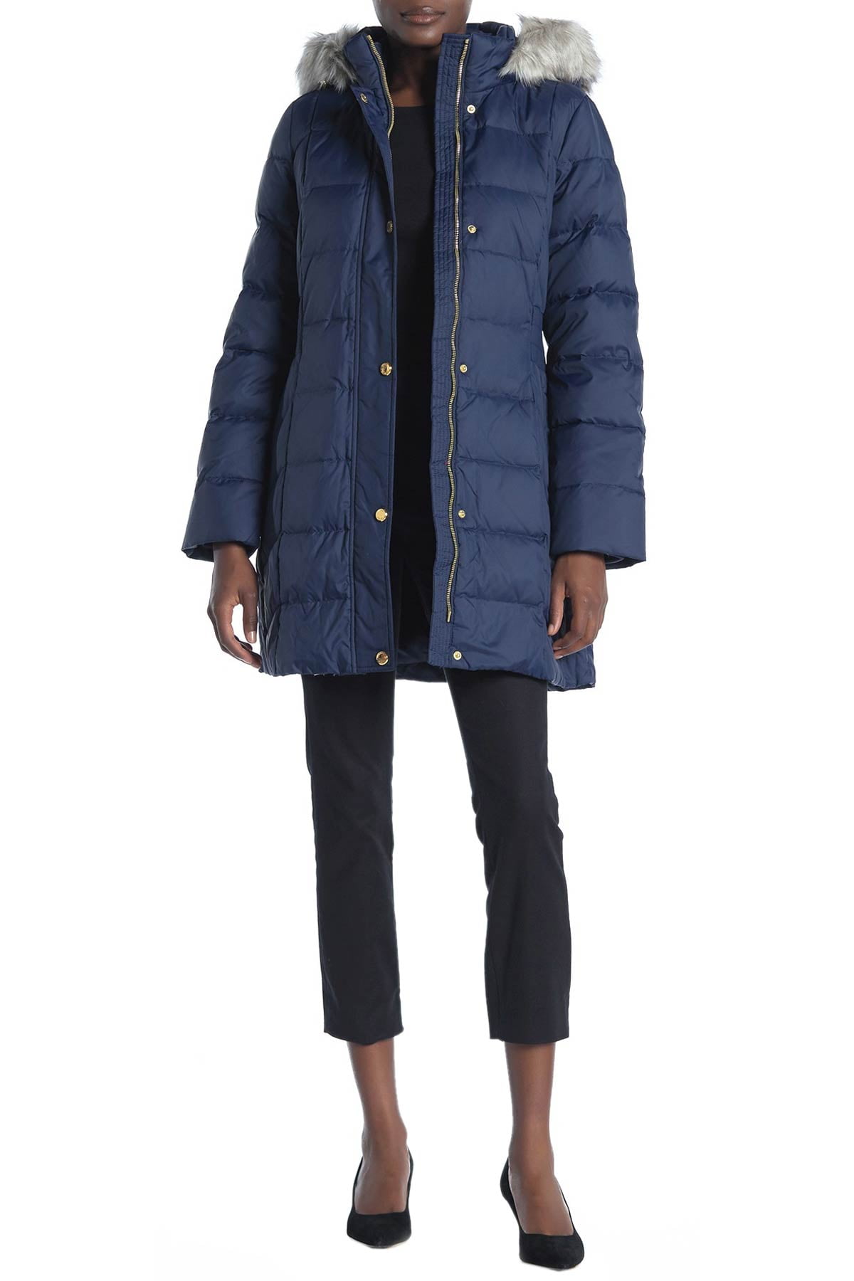 anne klein faux fur coat