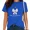 A-Blue, variant on UNISHE Women's Cute Scripture Verse T-Shirt Elegant Satin Bow Ribbon Religious Top Grey, M