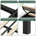thumbnail image 2 of Breltam King Size Upholstered Platform Bed Frame with 4 Storage Drawers and Vertical Linen Wingback Channel Tufted Headboard, 2 of 9