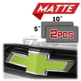 thumbnail image 2 of 2Pcs 5"x10" Chevy Emblem Bowtie Matte Lime Yellow Green Vinyl Wrap Sticker Decal Film Sheet, 2 of 7