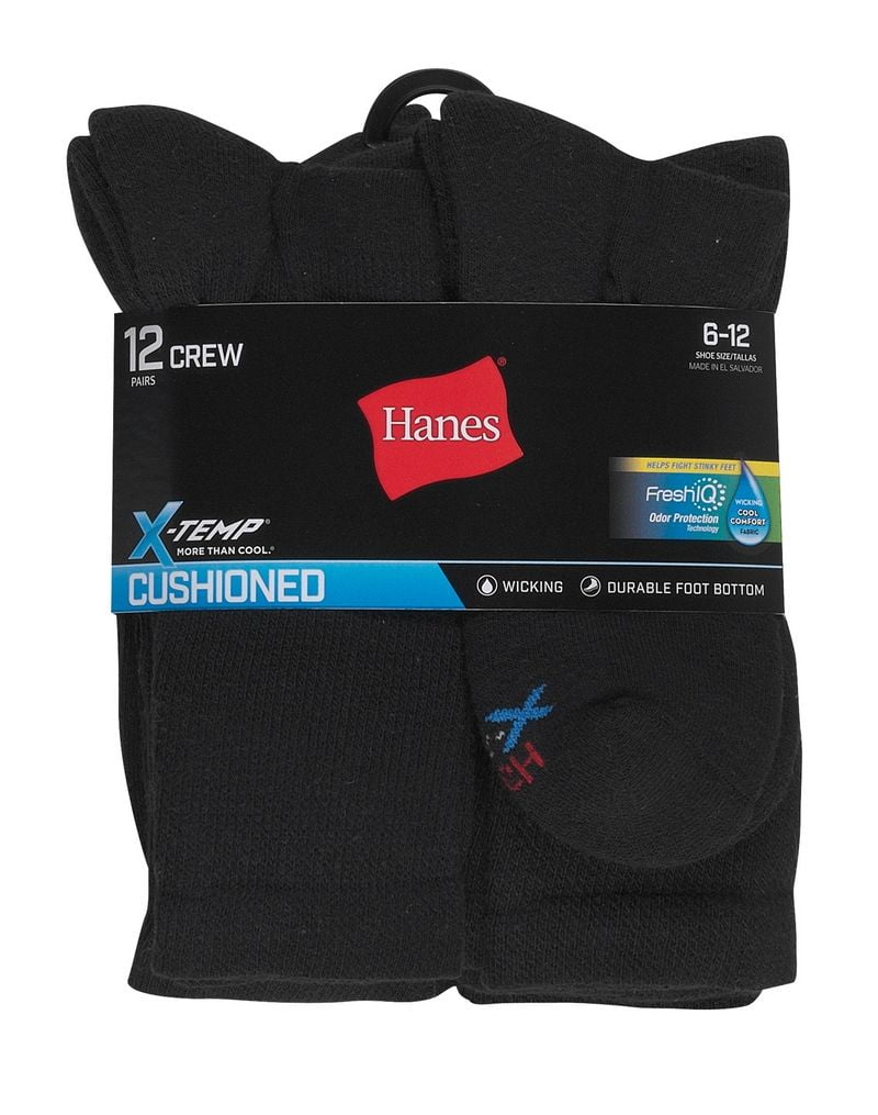 Hanes Men's X-Temp Active Cool Crew Socks, 12 Pack - Walmart.com