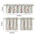 thumbnail image 6 of Vintage Rustic Bloom Curtains 24 Inch Short - 3 Panel Country Bohemian Set with Wildflowers, Rod Pocket Kitchen, 6 of 6